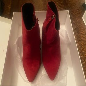 Proenza Schouler Red Suede Boots Size US 8